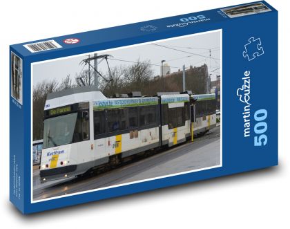 Tramwaj - transport, pojazd - Puzzle 500 elementów, rozmiar 46x30 cm