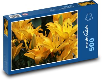 Lilie - žlutá květina - Puzzle 500 dílků, rozměr 46x30 cm