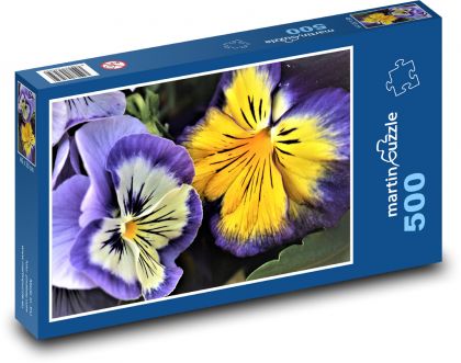 Maceška - barevná, květ - Puzzle 500 dílků, rozměr 46x30 cm