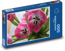 Tulpe - rosa, Blume Puzzle 500 Teile - 46 x 30 cm
