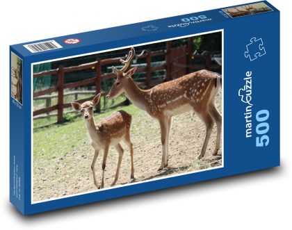 Daňce - laň, zviera - Puzzle 500 dielikov, rozmer 46x30 cm 