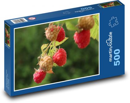 Maliny - léto, ovoce - Puzzle 500 dílků, rozměr 46x30 cm