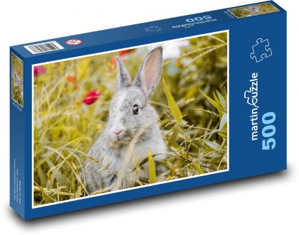 Rabbit in the grass - Puzzle of 500 pieces, size 46x30 cm 