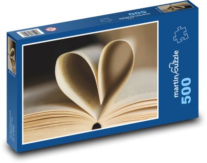 Buch - Herz, Papier - Puzzle - 500 Teile