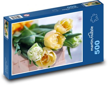 Tulpen - gelber Blumenstrauß - Puzzle - 500 Teile