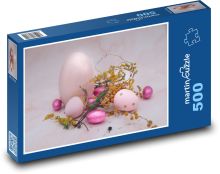 Velikonoce - vajíčka, dekorace Puzzle 500 - 46x30 cm