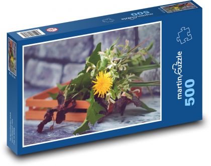 Dandelion - flower, spring - Puzzle of 500 pieces, size 46x30 cm 