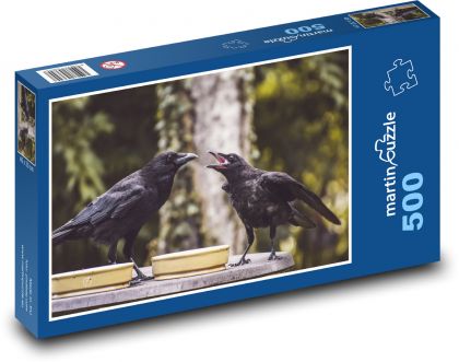 Vrány u krmítka - puzzle 500 dílků