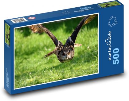 Sova - letící pták - Puzzle 500 dílků, rozměr 46x30 cm