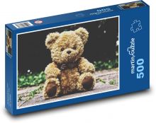Medvedík - plyšový Puzzle 500 dielikov - 46 x 30 cm 