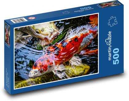 Koi - japonská ryba - Puzzle 500 dílků, rozměr 46x30 cm