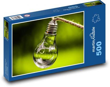 Żarówka - energia - Puzzle 500 elementów, rozmiar 46x30 cm