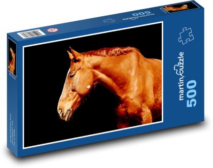 Kůň - hřebec, hříva - Puzzle 500 dílků, rozměr 46x30 cm