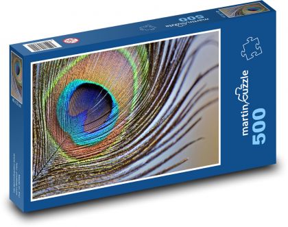 Paw - pióra, ptak - Puzzle 500 elementów, rozmiar 46x30 cm