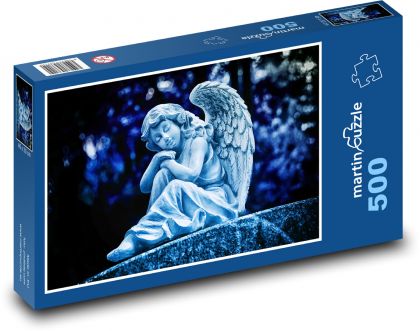 Statue - Engel, Friedhof - Puzzle - 500 Teile