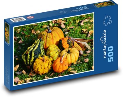 Pumpkins - gourds, harvest - Puzzle of 500 pieces, size 46x30 cm 