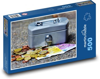 Skarbonka z pieniędzmi - Puzzle 500 elementów, rozmiar 46x30 cm