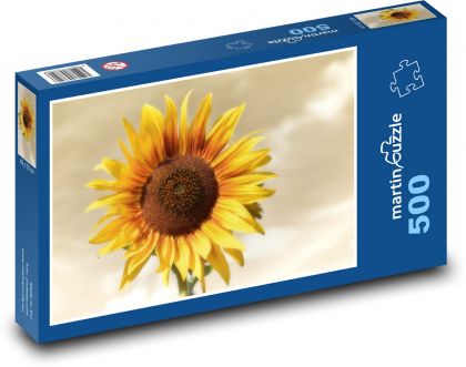Slunečnice - květ, zahrada - Puzzle 500 dílků, rozměr 46x30 cm