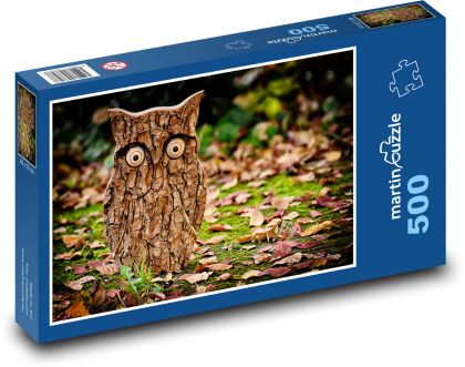 Eule aus der Rinde des Baumes - Puzzle - 500 Teile