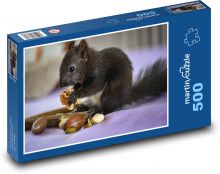 Kleines Eichhörnchen mit Nüssen Puzzle 500 Teile - 46 x 30 cm