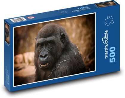 Gorila - opice, zvíře - Puzzle 500 dílků, rozměr 46x30 cm