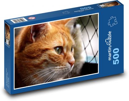 Kot - pręgowany, domowy - Puzzle 500 elementów, rozmiar 46x30 cm