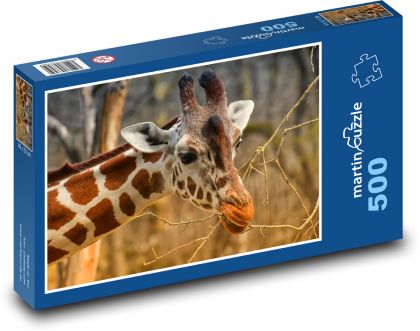 Žirafa - savana, zoo - Puzzle 500 dílků, rozměr 46x30 cm