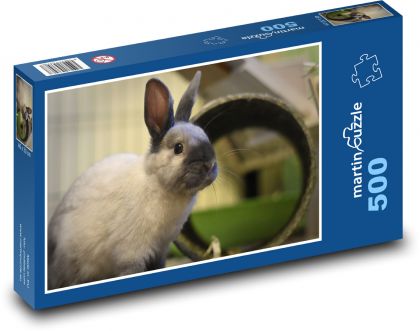 Zakrslý králík - domácí zvíře - Puzzle 500 dílků, rozměr 46x30 cm