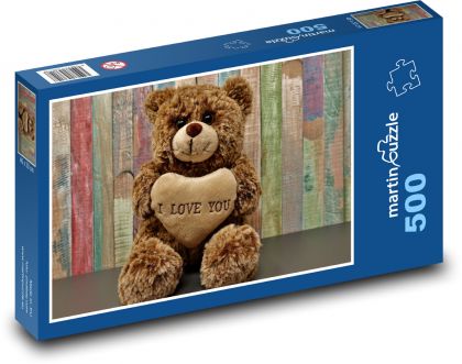 Teddybär - Liebe, Romantik - Puzzle - 500 Teile