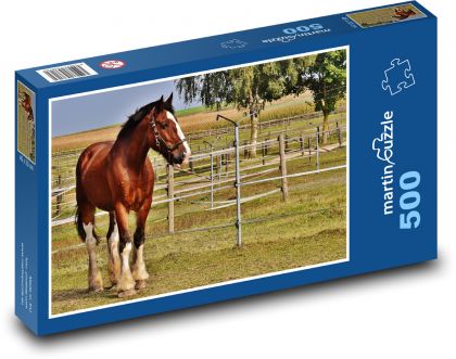 Pferdegehege, Reiten - Puzzle - 500 Teile