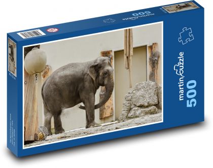 Elephant - Africa, animal - Puzzle of 500 pieces, size 46x30 cm 