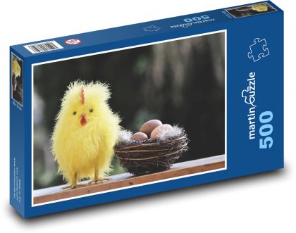 Kurča - Veľkonočné vajcia - Puzzle 500 dielikov, rozmer 46x30 cm 