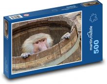 Opice - pavián, zvíře Puzzle 500 dílků - 46 x 30 cm