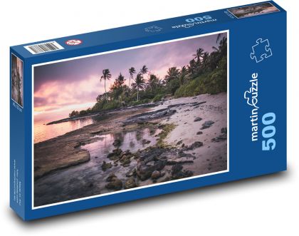 Zachód słońca - ocean - Puzzle 500 elementów, rozmiar 46x30 cm