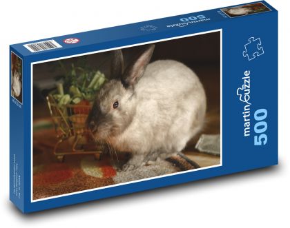 Dwarf rabbit - domestic animal, mammal - Puzzle of 500 pieces, size 46x30 cm 