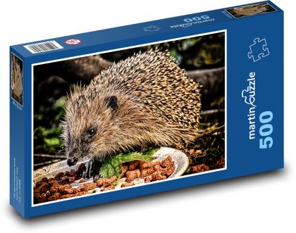 Ježko - les, zviera - Puzzle 500 dielikov, rozmer 46x30 cm 