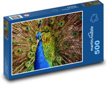 Peacock - feathers, animal Puzzle of 500 pieces - 46 x 30 cm 