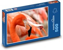 Flaming - pomarańczowy ptak, zoo Puzzle 500 elementów - 46x30 cm