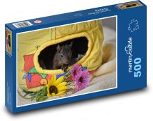 Eichhörnchen - süßes Jungtier, Nagetier Puzzle 500 Teile - 46 x 30 cm
