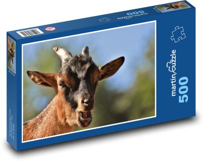 Koza - zwierzę, rogi - Puzzle 500 elementów, rozmiar 46x30 cm