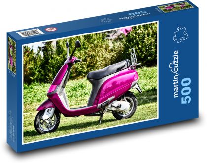 Różowy skuter - Piaggio Sfera - Puzzle 500 elementów, rozmiar 46x30 cm