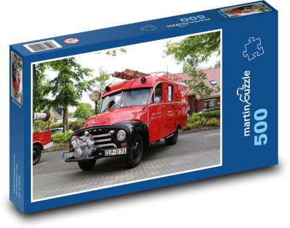 Hasiči - hasičské auto - Puzzle 500 dílků, rozměr 46x30 cm
