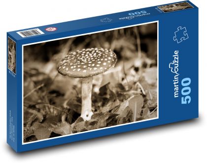 Muchomůrka - les, houba - Puzzle 500 dílků, rozměr 46x30 cm