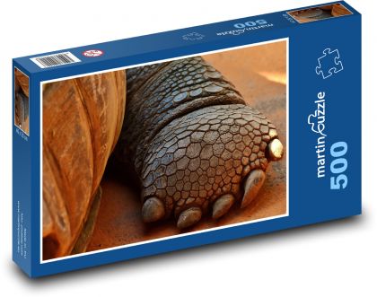 Giant turtle - foot, animal - Puzzle of 500 pieces, size 46x30 cm 