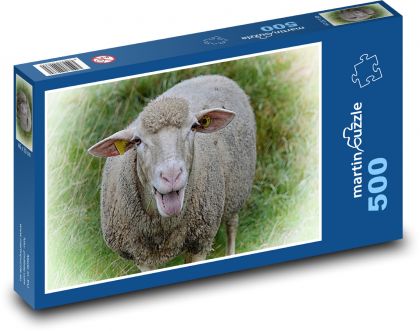 Ovce - zviera, lúka - Puzzle 500 dielikov, rozmer 46x30 cm 