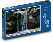 Padající voda - tok, příroda Puzzle 500 - 46x30 cm