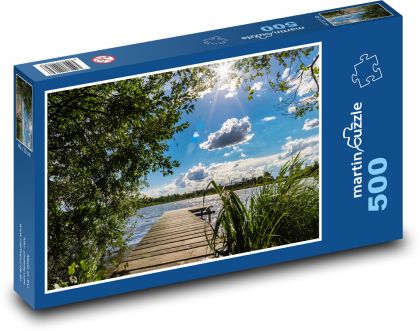 Jezioro - krajobraz, przyroda - Puzzle 500 elementów, rozmiar 46x30 cm
