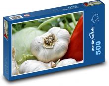 Česnek - zelenina, jídlo Puzzle 500 dílků - 46 x 30 cm