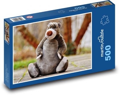 Medveď - plyšové zviera, hračka - Puzzle 500 dielikov, rozmer 46x30 cm 
