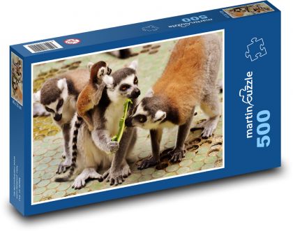 Lemur - monkey, zoo - Puzzle of 500 pieces, size 46x30 cm 